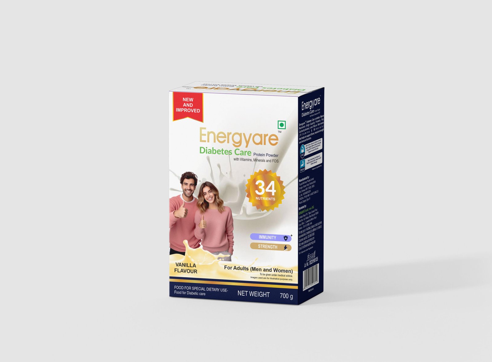 Energyare Diabetes Protein Powder 700GM Vanilla Flavour 004