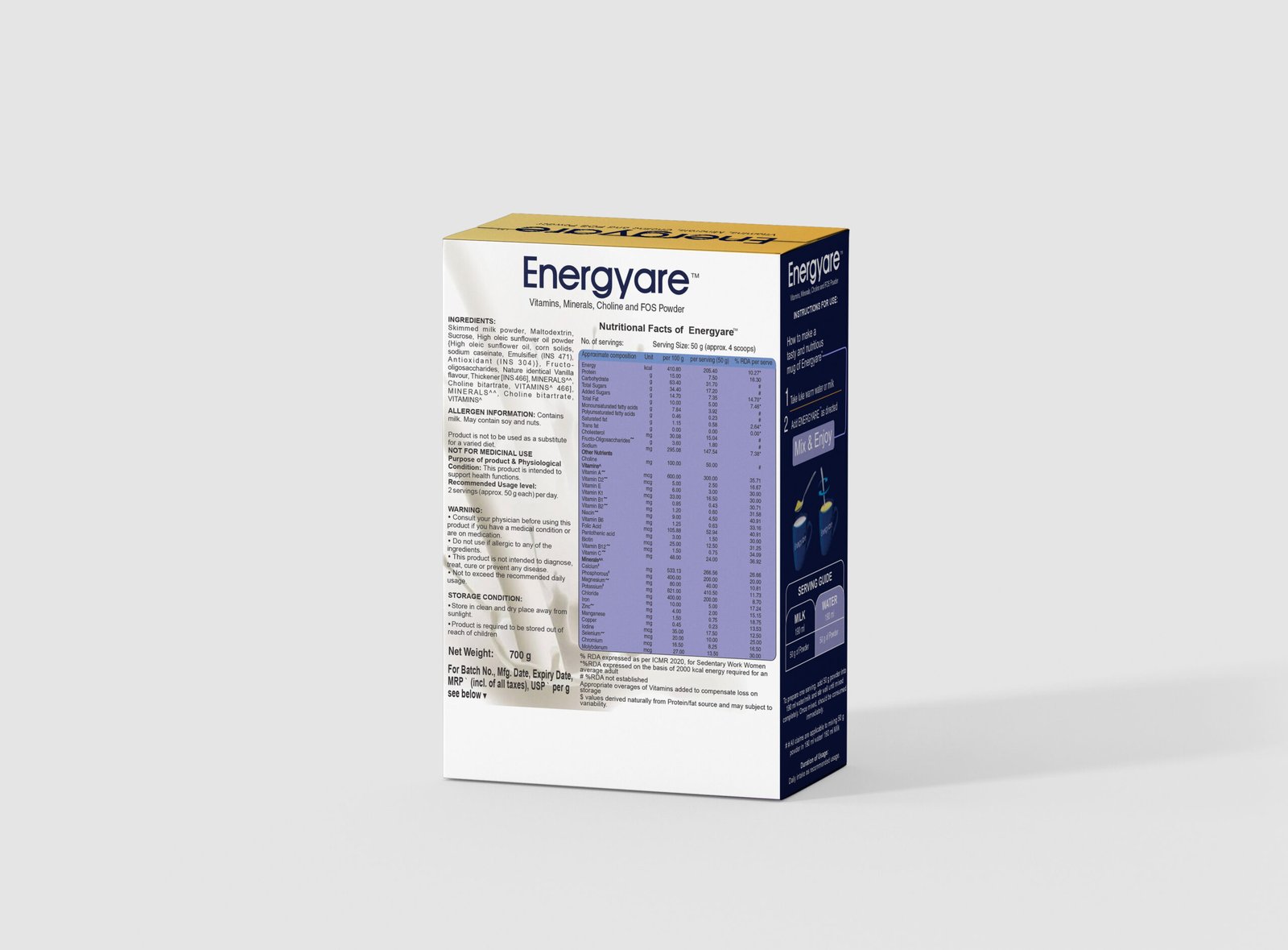 Energyare Protein Powder 700GM Vanilla Flavour 004