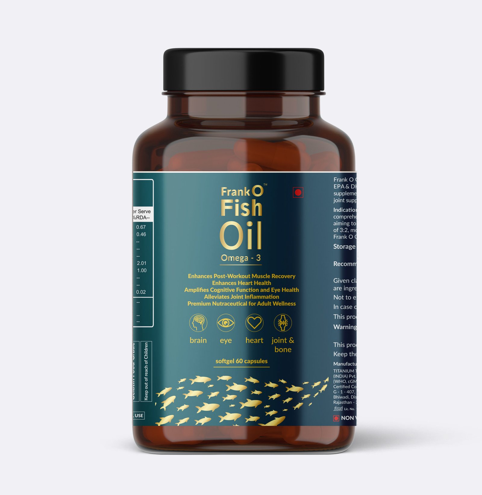 FRANK O FISH OIL OMEGA-3 SOFTGEL CAPS 60'S 001