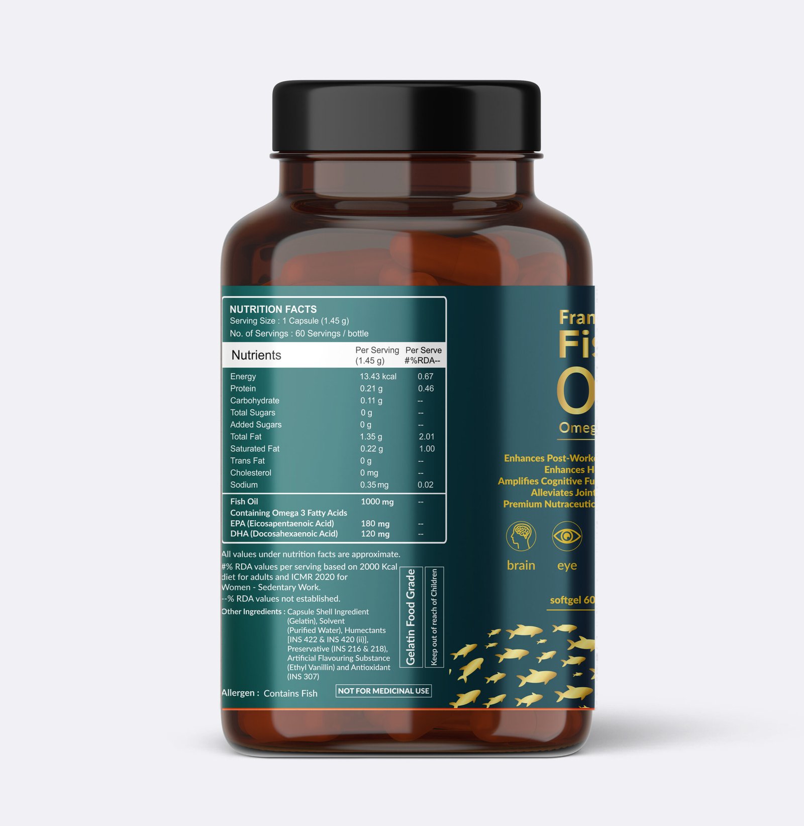 FRANK O FISH OIL OMEGA-3 SOFTGEL CAPS 60'S 003