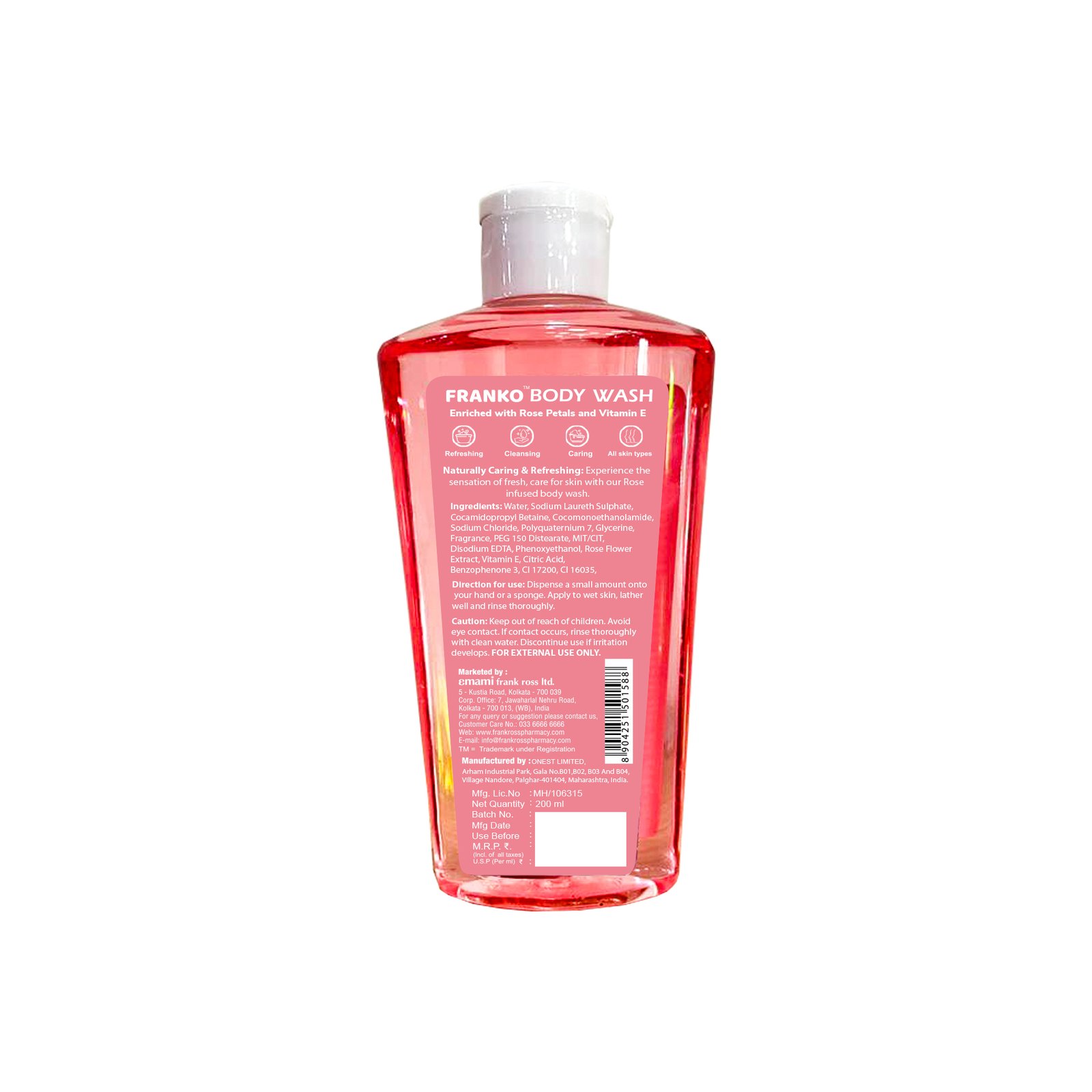 Franko Body Wash Rose 002