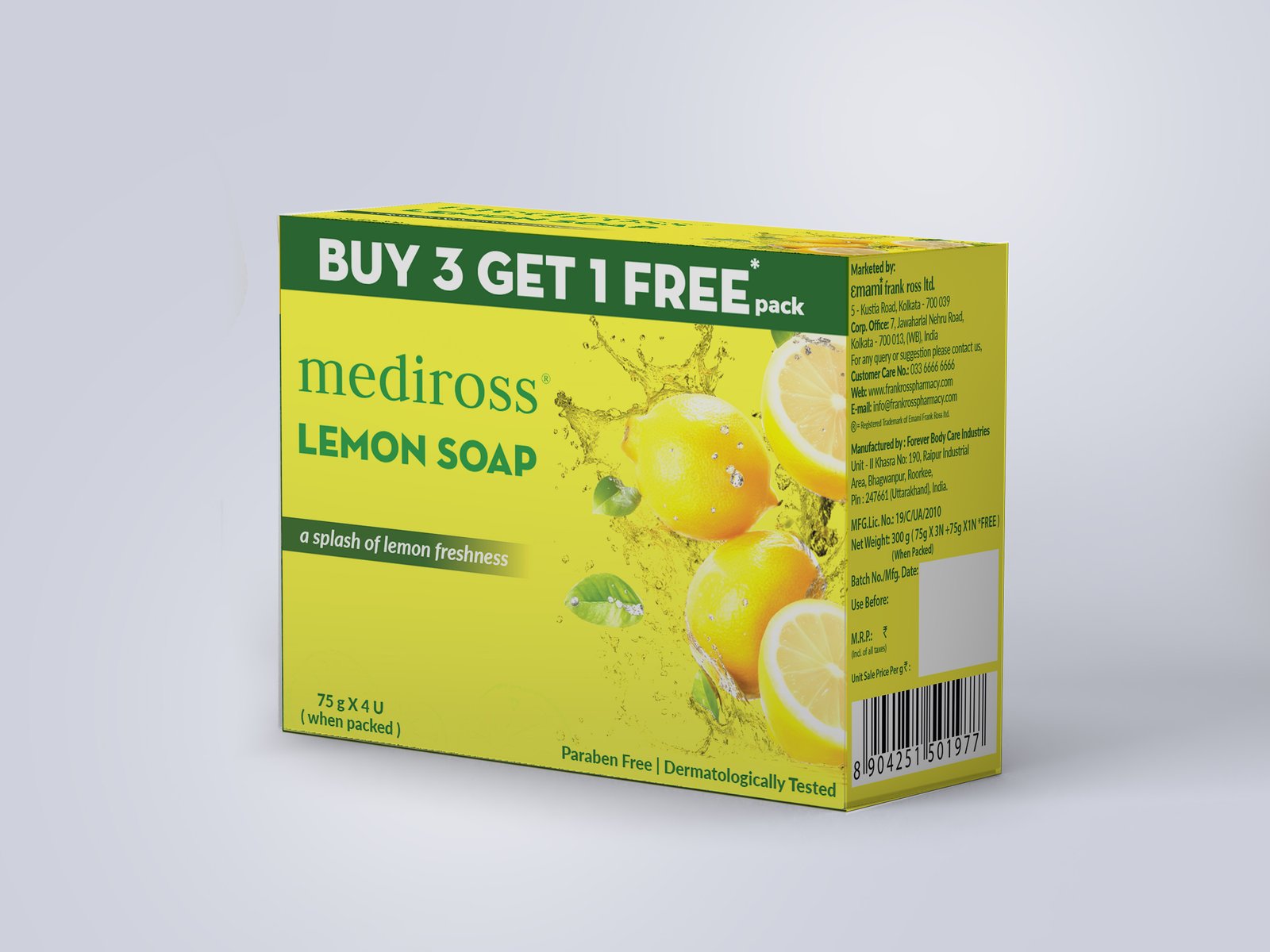 Mediross Lemon Soap 75g Combo (buy 3 getb1 Free)