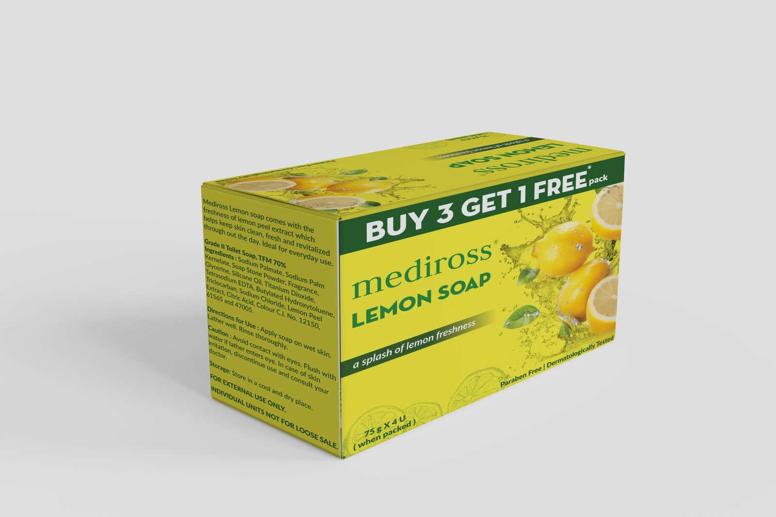 Mediross Lemon soap 75gmx4 (B3 G1) 02