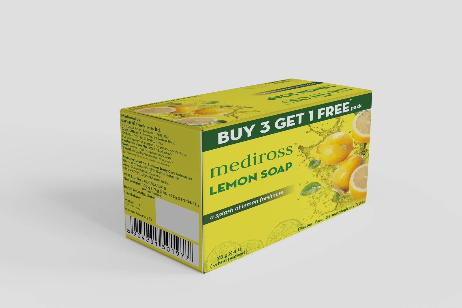 Mediross Lemon soap 75gmx4 (B3 G1) 03