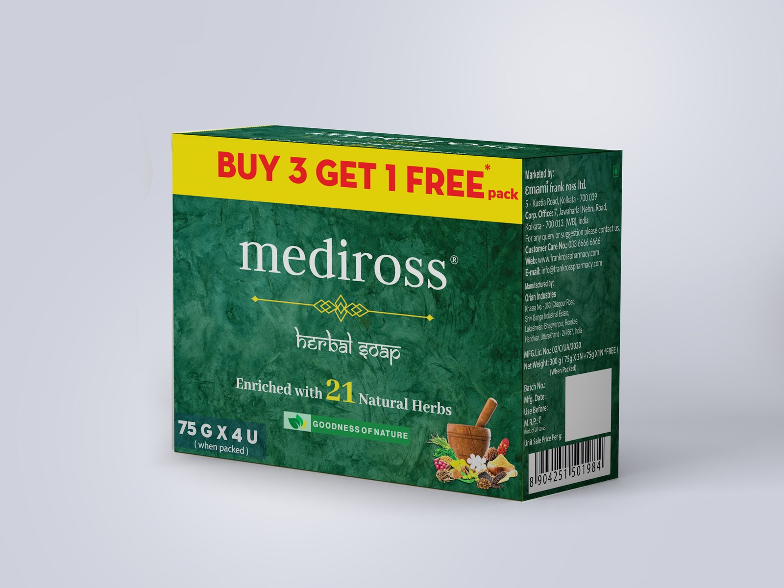 Mediross Soap 75g Combo (buy 3 getb1 Free)