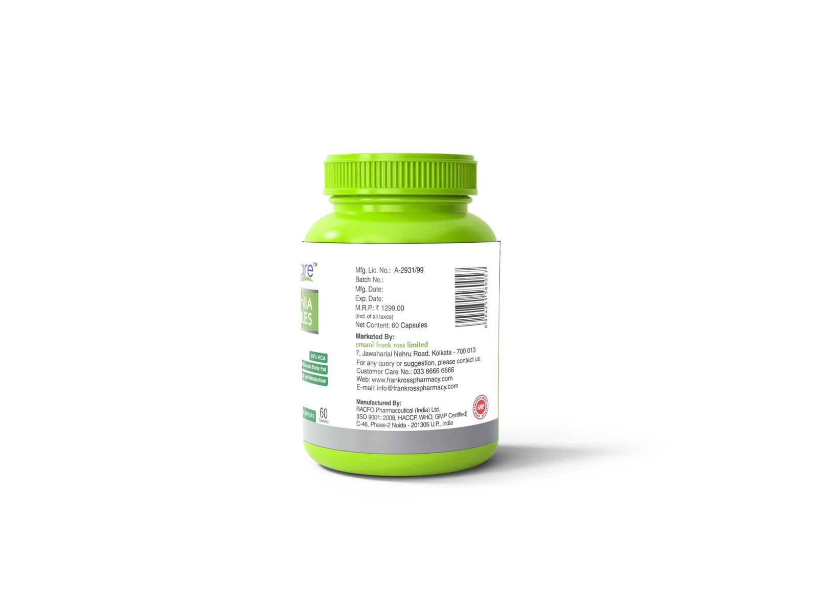 Rosscare Garcinia cap 60's (Phial) 03